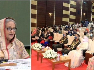 Prime Minister Hasina calls for holding back honour