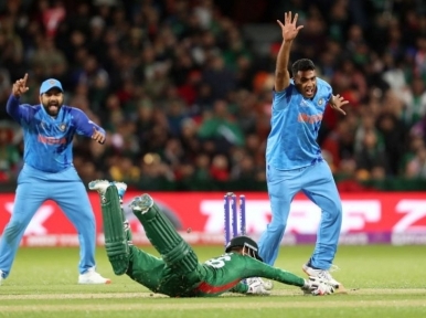 India beat Bangladesh by 5 runs in rain-hit match