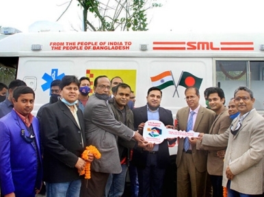 PUST receives ambulance gifted by India