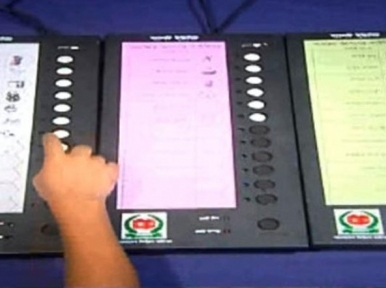 EVM voting in 150 constituencies in the national elections