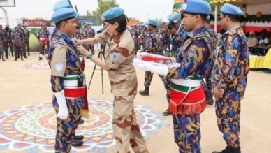 140 Bangladeshi peacekeepers receive United Nations Peace Medal