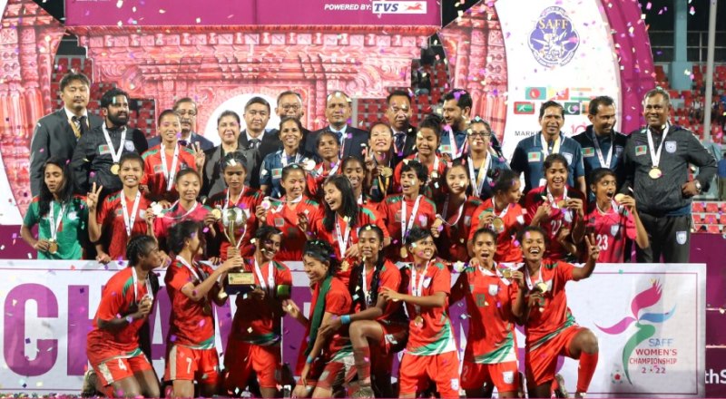 Bangladesh women make history, beat Nepal 3-1 to clinch maiden SAFF title Bangladesh women make history, beat Nepal 3-1 to clinch maiden SAFF title