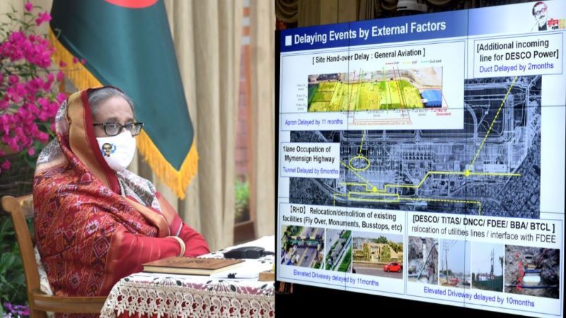 Prime Minister Hasina urges to expedite the expansion work of Dhaka Airport