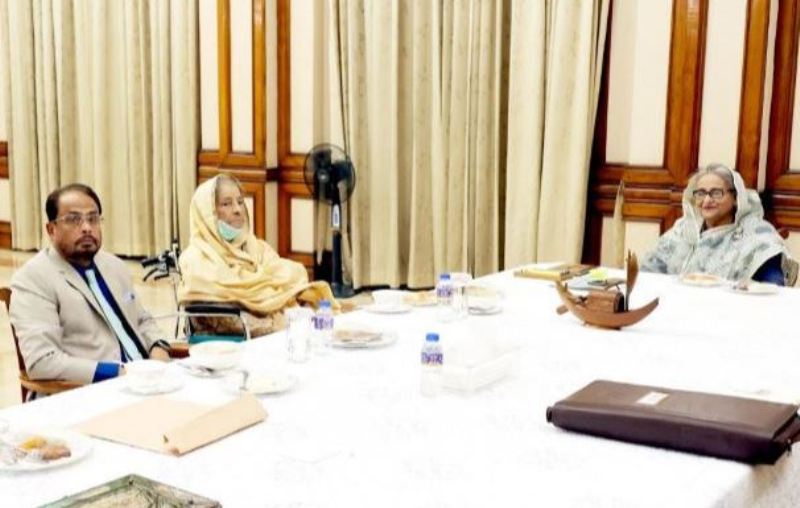 Jatiya Party leaders Roshan Ershad, GM Quader meet Prime Minister Hasina