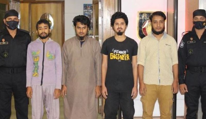 Four militants arrested while training for attack