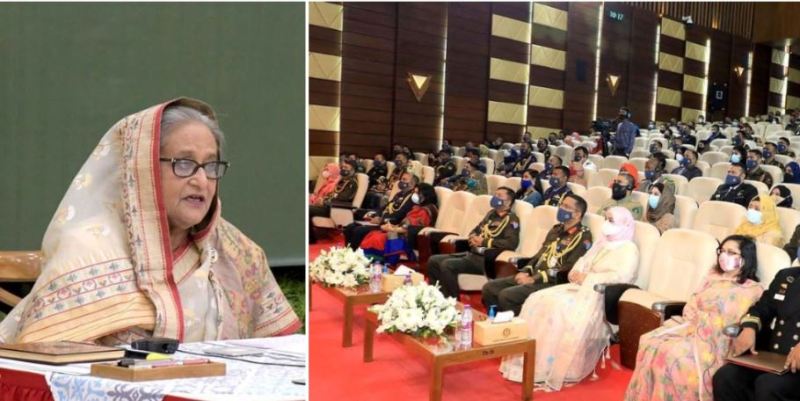 Prime Minister Hasina calls for holding back honour