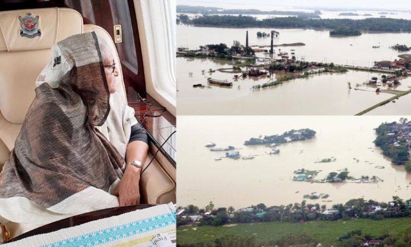 PM Hasina reviews flood situation in Sylhet, Netrokona and Sunamganj