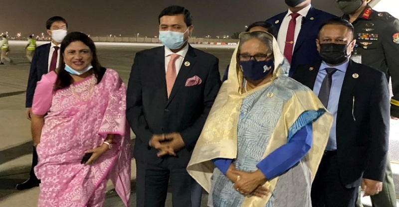 PM Sheikh Hasina arrives in the UAE