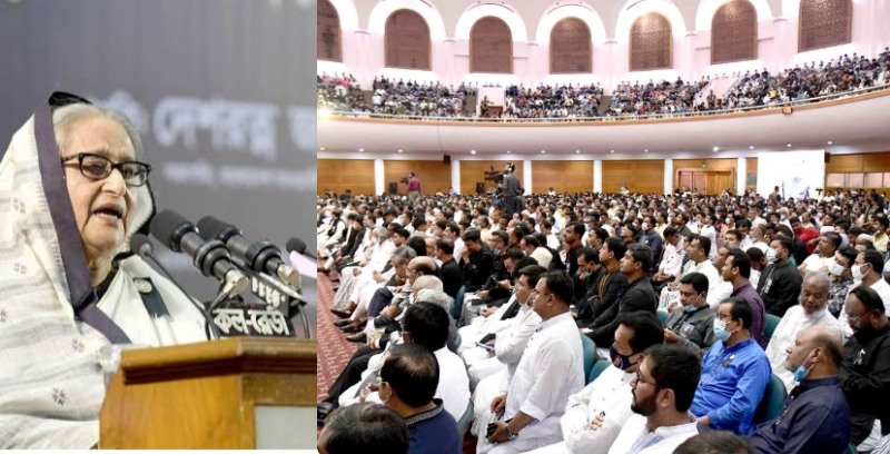 Those who gave shelter to Bangabandhu's killers teaching lessons of humanity today: PM Those who gave shelter to Bangabandhu's killers teaching lessons of humanity today: PM