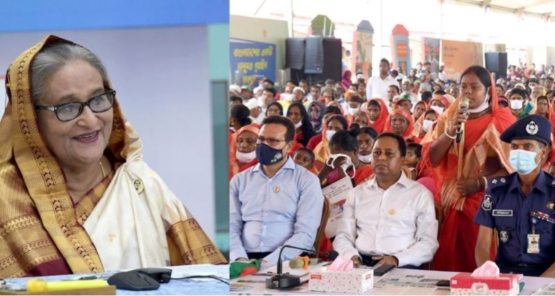 Happy to see people being cheerful after receiving house: Sheikh Hasina