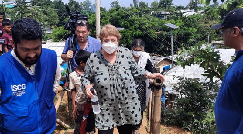 United Nations High Commissioner for Human Rights visits Rohingya camp