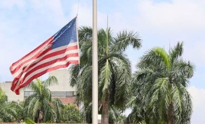 American flag kept at half-mast today at US Embassy in Dhaka