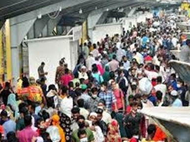 12 lakh 28 thousand people left Dhaka on Tuesday for the Eid holiday
