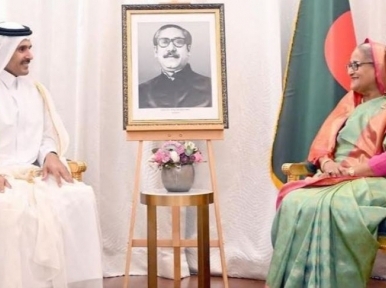 Qatar's Prime Minister praises Bangladesh's stability during meeting with Sheikh Hasina