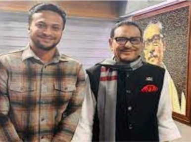 Shakib Al Hasan meets with Obaidul Quader