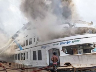 Launch catches fire in Sadarghat, blaze controlled after 75 minutes