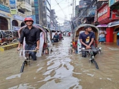 The lower areas of Chittagong have sunk due to continuous rain