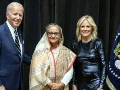 Sheikh Hasina attends Biden's reception