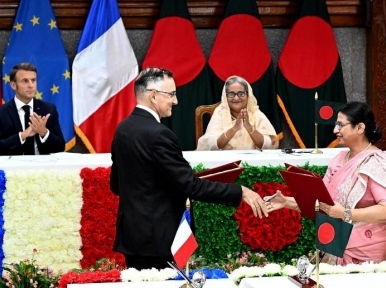 Bangladesh, France sign bilateral instruments on infrastructure, satellite system