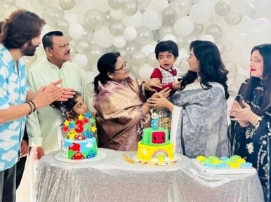Shakib-Bubly celebrate son's birthday together