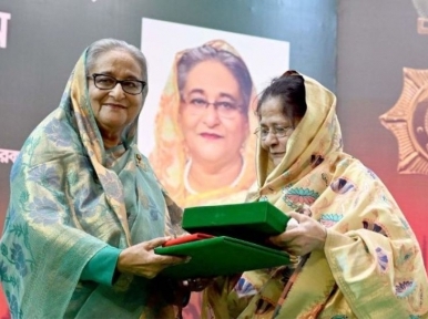 Prime Minister Hasina hands over Independence Award