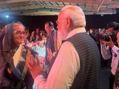 BRICS: Narendra Modi greets Prime Minister Hasina at official dinner in Johannesburg