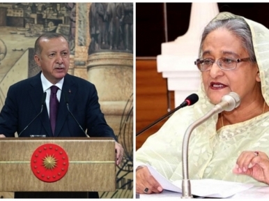 Sheikh Hasina, Turkish President Recep Tayyip Erdogan vow to strengthen bilateral relationships