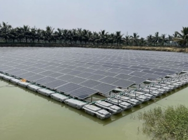 First floating solar power plant connected to national grid