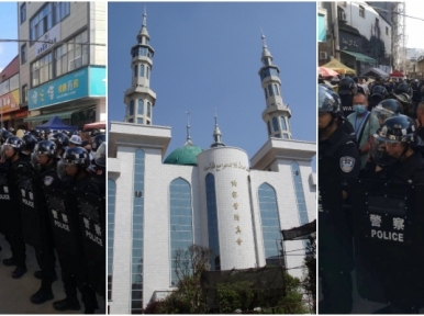 Police-protester clash over mosque demolition in China