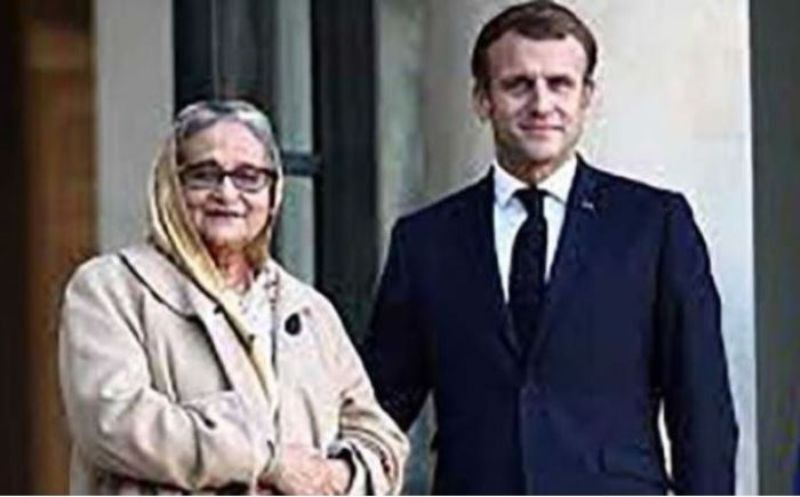 Sheikh Hasina will welcome Macron at the airport