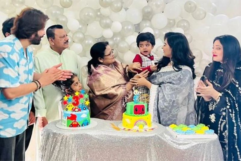 Shakib-Bubly celebrate son's birthday together