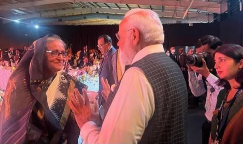 BRICS: Narendra Modi greets Prime Minister Hasina at official dinner in Johannesburg