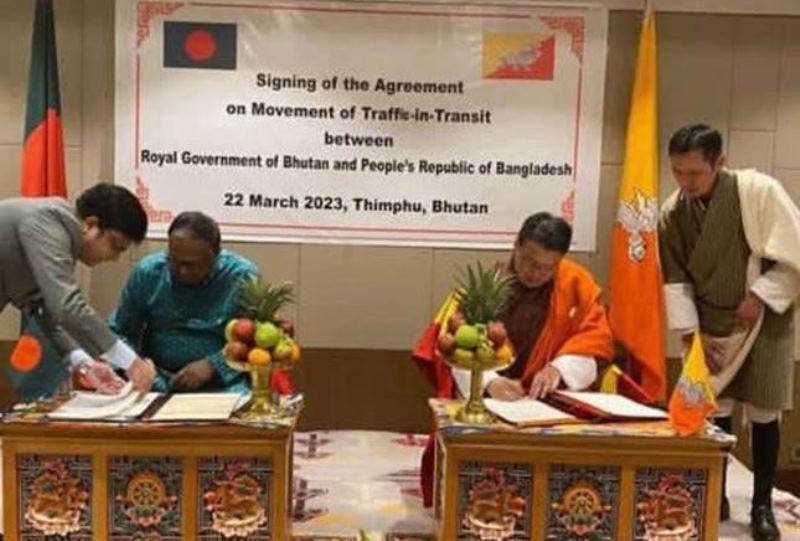 Transit agreement signed between Bangladesh and Bhutan Transit agreement signed between Bangladesh and Bhutan