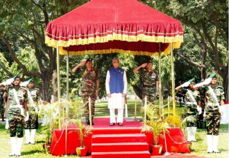 First Guard of Honor given to the President at Bangabhaban