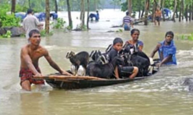 Teesta water is flowing into Bangladesh from the upstream when Ghazaldoba gate is opened