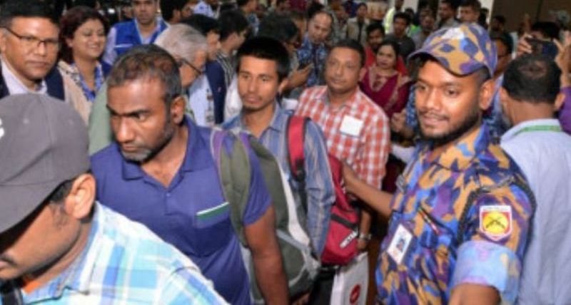 Another 52 Bangladeshis return to country from war-torn Sudan