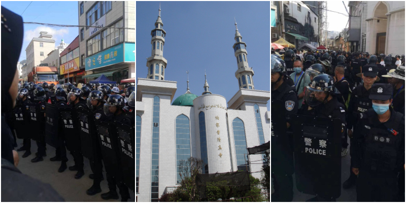 Police-protester clash over mosque demolition in China