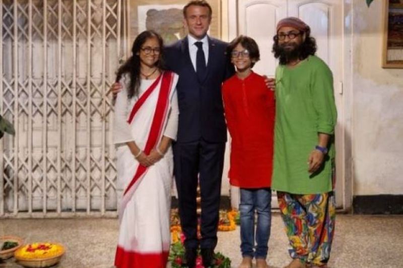 Emmanuel Macron visits Joler Gaan's lead singer Rahul Ananda's residence