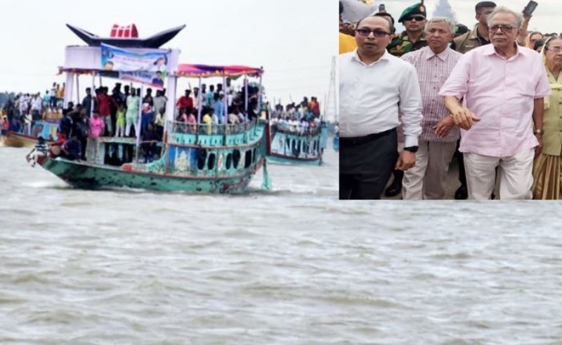Former President welcomed with hundreds of boats in Haor