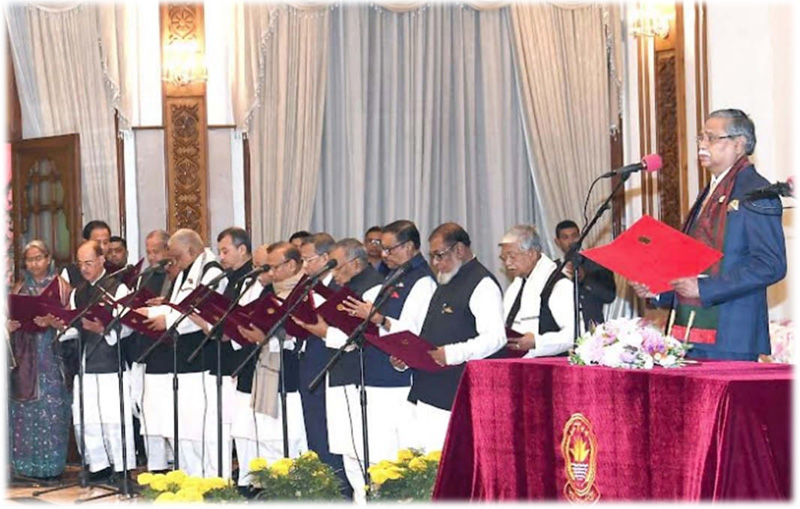 PM Sheikh Hasina keeps six ministries under her charge
