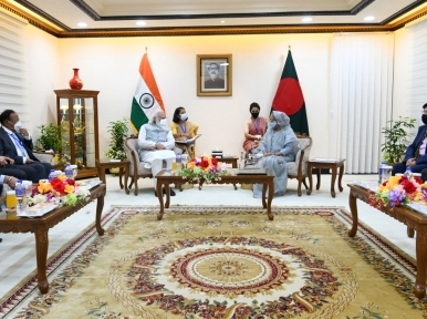 Bangladesh PM Sheikh Hasina meets Narendra Modi