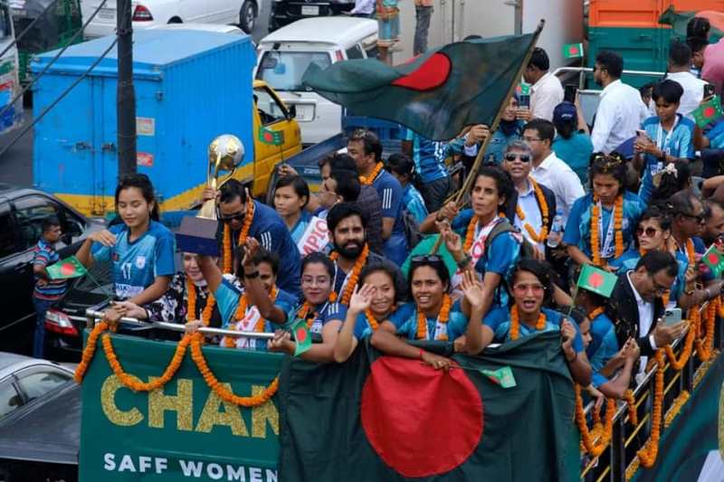 SAFF champions return home, get warm welcome