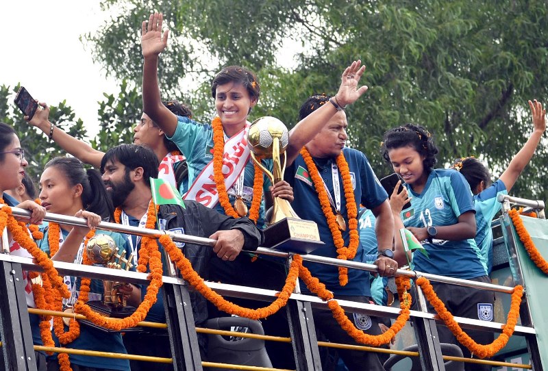 SAFF champions return home, get warm welcome