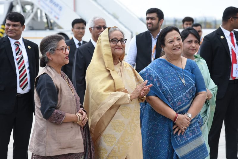 PM Sheikh Hasina arrives in India's New Delhi to attend G-20 Summit